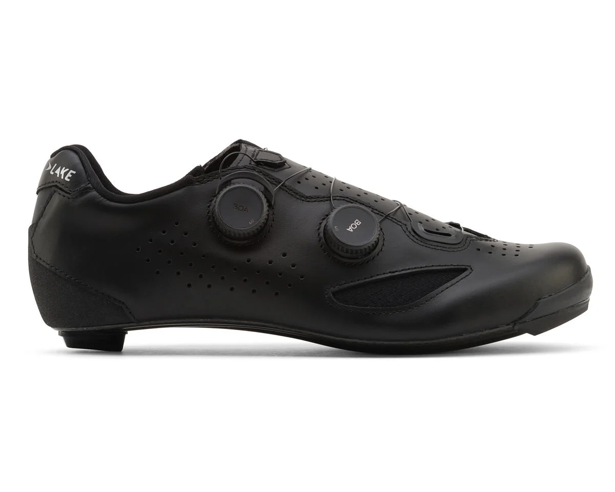 Lake Cycling CX239 Road Shoes (Black/Black) (46)